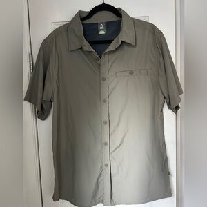 Alpine Design Tech Series Shirt, short sleeve, button down, size L,